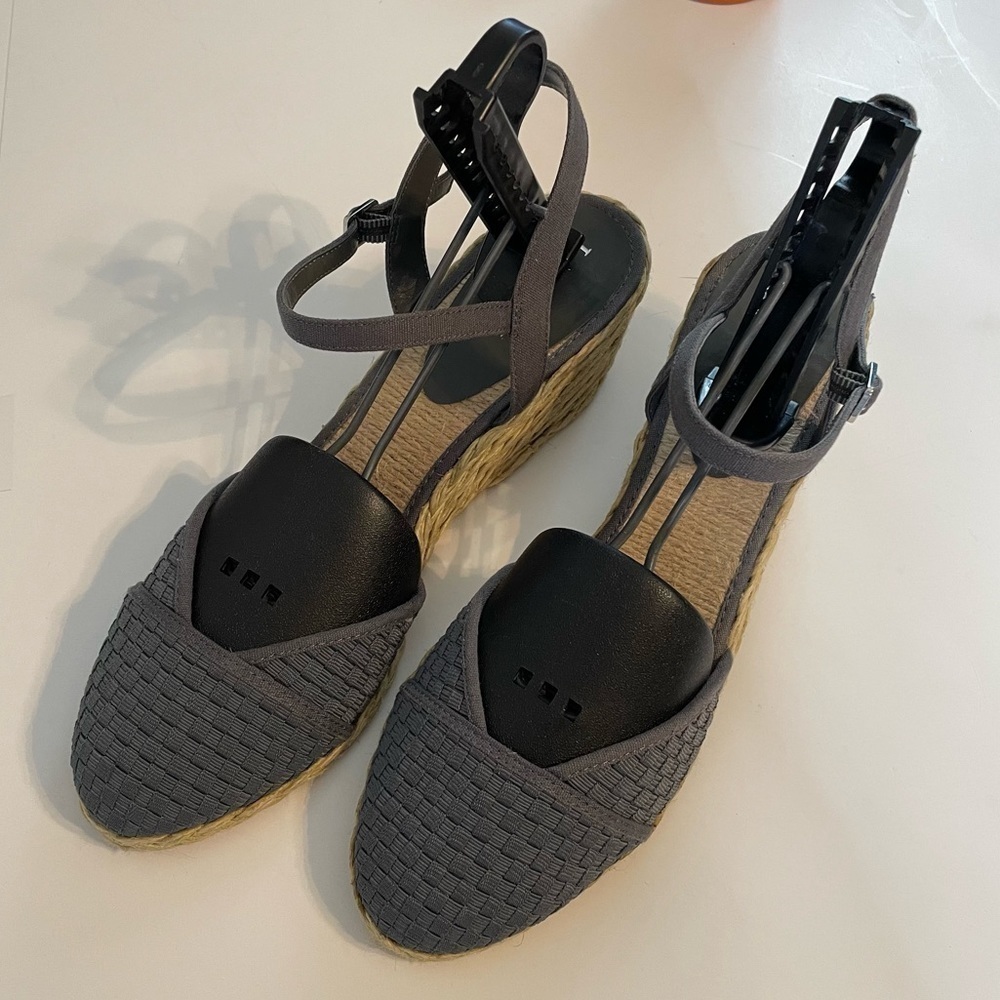 Ralph Lauren Lauren Capricia Womens Slate Blue Espadrille Wedge Sandals Size 11B